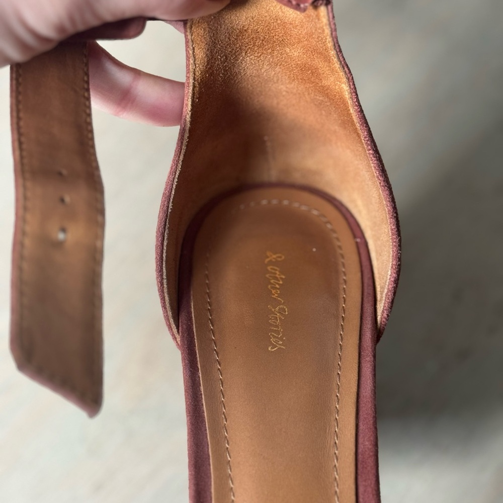 And Other Stories Suede Rust Ankle Strap Block Heel. Size 39 EU - Picture 4 of 12